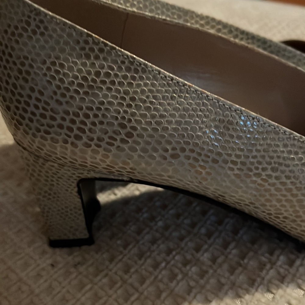 Stuart Weitzman Platino Washed Python Embossed He… - image 6